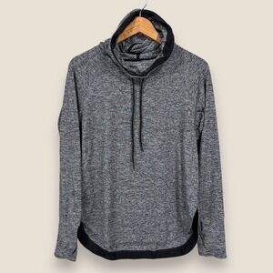 Athleta Uptempo Hoodie Sweatshirt Pullover Women Small Heather Gray Pockets